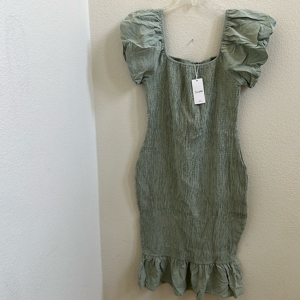 SIMPLEE PLUS LIGHT GREEN DRESS 2XL NWT